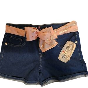 dELiA*s Blue Jean Shorts with Peach Accent